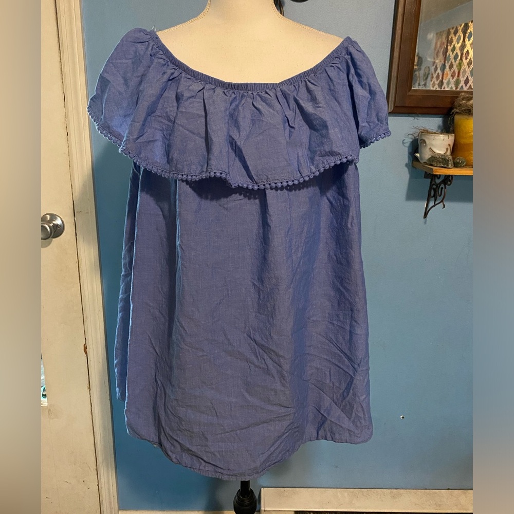 Faded Glory, Chambray, Plus Size, Top